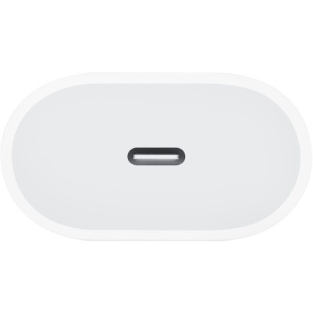 Сетевое зарядное устройство Original Quality Type-C 20W с кабелем Type-C to Lightning (MHJE3ZM/A) (box) (Белый / White) (Класс B)