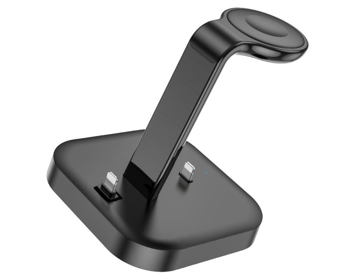 Бездротове зарядка Hoco CW43 Graceful 3-in-1 (MagSafe/AppleWatch) charger (Черный/Black)