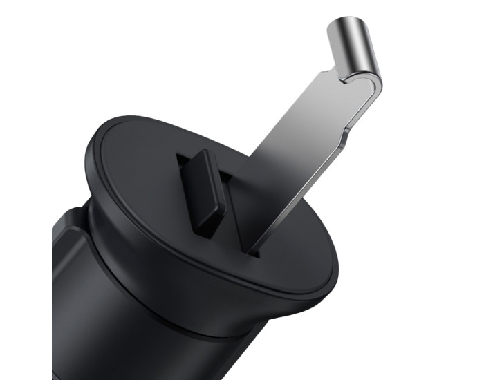 Автотримач в дефлектор Baseus Metal Age Ⅱ (Round Air Vent Version)(SUJS000001) Black