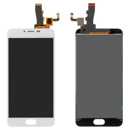 Дисплей с сенсорным экраном (модуль) Meizu M5, M611H, белый (Класс А)