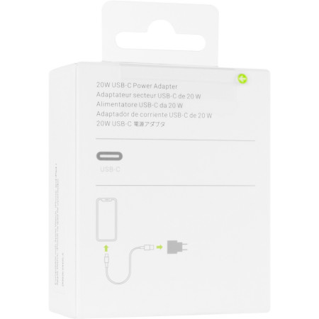 Сетевое зарядное устройство Original Quality Type-C 20W (MHJE3ZM/A / MU7V2ZM/A) (box) (Белый / White) (Класс B)