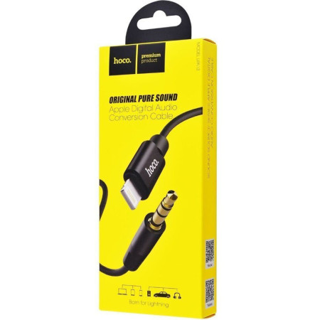 Кабель AUX Hoco UPA13 Lightning to 3.5mm (Черный / Black)