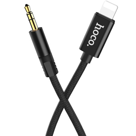 Кабель AUX Hoco UPA13 Lightning to 3.5mm (Черный / Black)