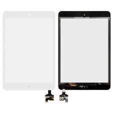 Сенсор iPad Mini, iPad Mini 2, (A1453/A1454/A1455/A1489/A1490), c микросхемой, с кнопкой меню, белый