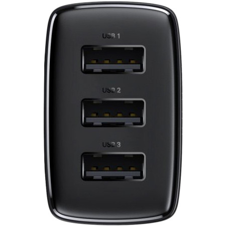 Сетевое зарядное устройство 3USB Baseus Compact Charger 17W (CCXJ020101) (Black/ Черный)