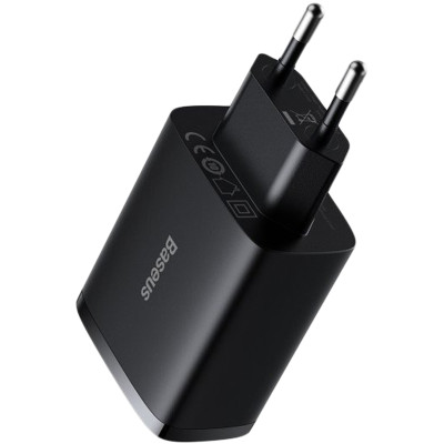 Сетевое зарядное устройство 3USB Baseus Compact Charger 17W (CCXJ020101) (Black/ Черный)