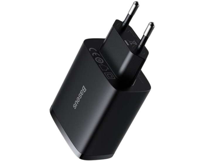Мережеве зарядний пристрій 3USB Baseus Compact Charger 17W (CCXJ020101) (Black/ Чорний)