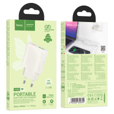 Сетевое зарядное устройство Hoco N45 (PD30W+QC 3.0) Moonlight white