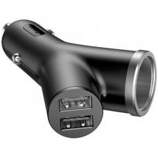 Автомобільне зарядний пристрій Baseus Y-type Dual USB + Cigarete Lighter 2USB/3.4A (CCALL-YX01) Black