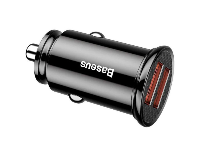Автомобільне зарядний пристрій Baseus Circular Plastic A+A (PPS Dual QC3.0 2USB/5A/30W/QC3.0) (CCALL-YD01) Black
