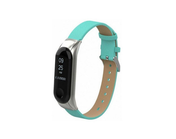 Ремешок для Xiaomi Mi Band 3 (Кожаный) Blue