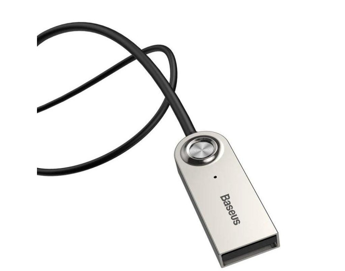 Кабель AUX Baseus BA01 Bluetooth Audio Adapter AUX/USB with mic (CABA01-01) (Чорний / Black)