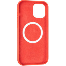 Чехол-силикон оригинал Full Soft Matte with MagSafe iPhone 12 Pro Max, Red