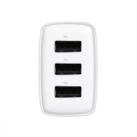 Сетевое зарядное устройство 3USB Baseus Compact Charger 17W (CCXJ020102) (Белый / White)