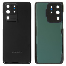 Задня панель корпуси для Samsung G988, S20 Ultra, з склом камери, чорний