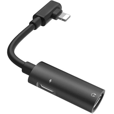 Адаптер Hoco LS18 2in1 Lightning -> 2 Lightning (черный \ Black)