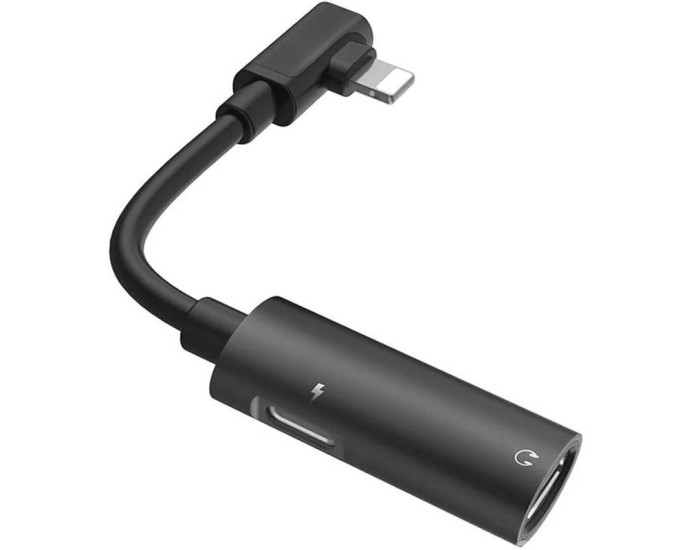 Переходник Hoco LS18 2in1 Lightning to 2 Lightning, черный
