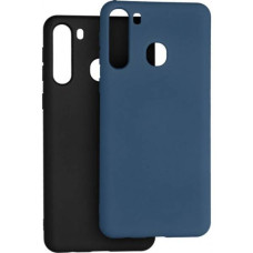 Чехол-силикон оригинал Krazi Lot Full Soft Matte Samsung A215 A21 Black/Blue