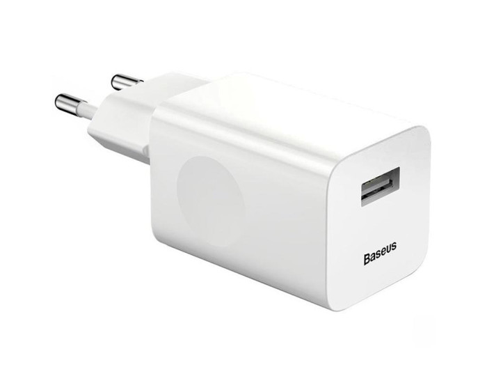 Мережеве зарядний пристрій Baseus Charging QC (2.4A) (CCALL-BX02) (Білий  White)