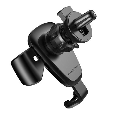 Автодержатель в дефлектор Baseus PREMIUM Gravity Car Mount, Black