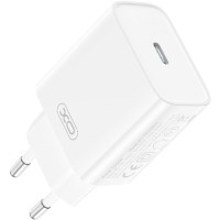 Мережеве зарядний пристрій XO CE15 (EU) PD20W USB-C Fast Charging Charger with Lightning Cable White