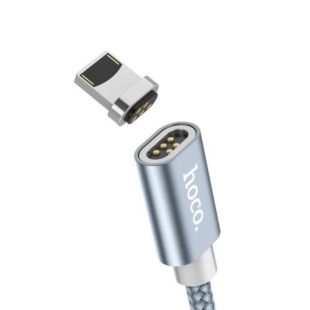 Кабель USB Hoco U40A Magnetic Adsorption Lightning (1.2m) (Серый / Grey)