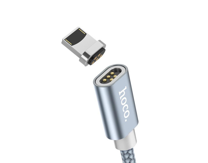 Кабель USB Hoco U40A Magnetic Adsorption USB to Lightning (1.2m) Grey