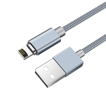 Кабель USB Hoco U40A Magnetic Adsorption Lightning (1.2m) (Серый / Grey)