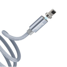Кабель USB Hoco U40A Magnetic Adsorption USB to Lightning (1.2m) Grey