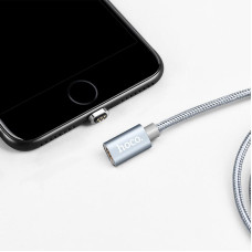 Кабель USB Hoco U40A Magnetic Adsorption USB to Lightning (1.2m) Grey