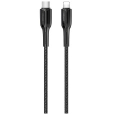 Кабель USB Usams US-SJ401 Zinc Alloy U42 Type-C to iPhone X , 1.2m (Чорний \ Black)