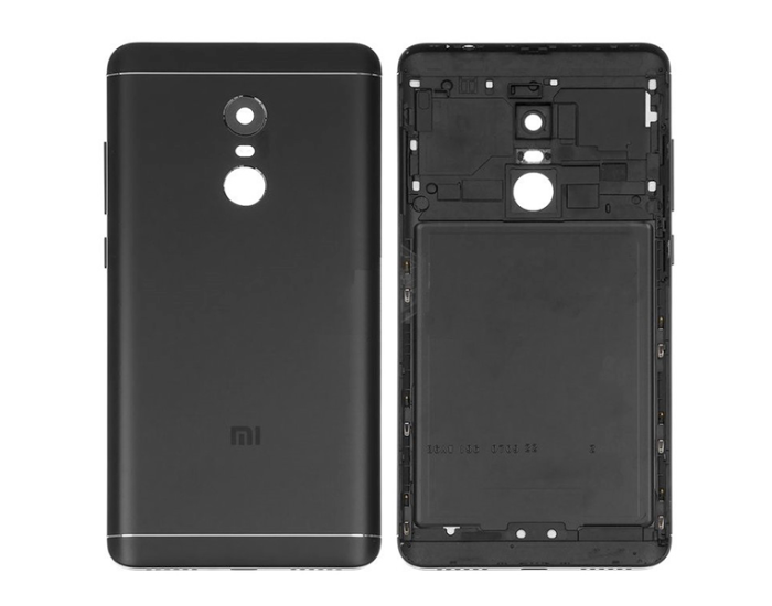 Задняя крышка корпуса для Xiaomi Redmi Note 4X, черная с боковыми кнопками