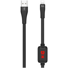 Кабель USB Hoco S4 with Display Lightning 1m (Чорний \ Black)