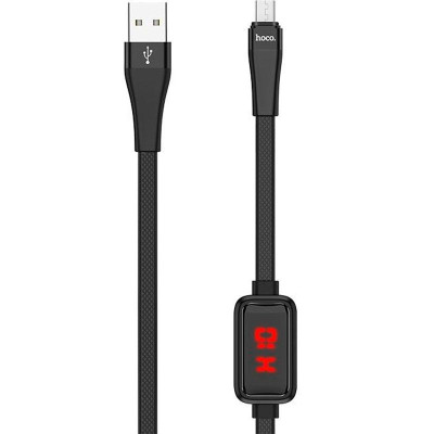 Кабель USB Hoco S4 with Display Micro (1m) (черный \ Black)