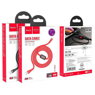 Кабель USB Hoco S4 with Display Micro (1m) (черный \ Black)