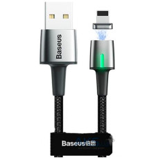 Кабель USB Baseus Zinc Magnetic Lightning 2.4A (1m) (Чорний \ Black)