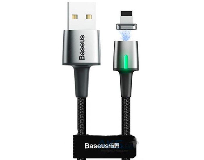 Кабель USB Baseus Zinc Magnetic USB to Lightning (2.4A/1m) Black