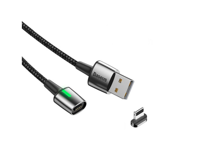 Кабель USB Baseus Zinc Magnetic USB to Lightning (2.4A/1m) Black