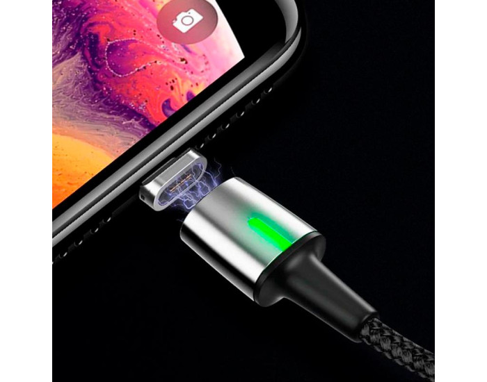 Кабель USB Baseus Zinc Magnetic USB to Lightning (2.4A/1m) Black