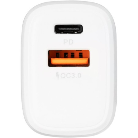 Сетевое зарядное устройство Gelius Pro X-Duo (USB+Type-C) с кабелем Lightning (QC3.0/PD20/18W) (GP-HC014) (Белый \ White)