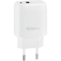Сетевое зарядное устройство Gelius Pro X-Duo (USB+Type-C) с кабелем Lightning (QC3.0/PD20/18W) (GP-HC014) (Белый \ White)
