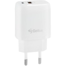 Сетевое зарядное устройство Gelius Pro X-Duo (USB+Type-C) с кабелем Lightning (QC3.0/PD20/18W) (GP-HC014) (Белый \ White)