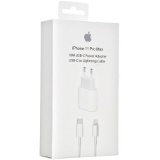 Сетевое зарядное устройство Original Quality Type-C 18W с кабелем Type-C to Lightning (MU7V2ZM/A) (box) (Белый / White)
