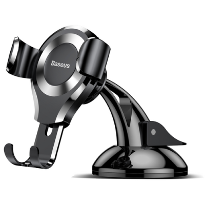 Автотримач Baseus PREMIUM Osculum Type Gravity Car Mount (SUYL-XP0S) (Black/silver)