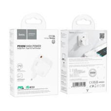 Мережеве зарядний пристрій Hoco C112A Advantage (PD30W) (Білий / White)
