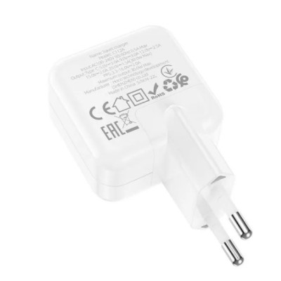Мережеве зарядний пристрій Hoco C112A Advantage (PD30W) (Білий / White)