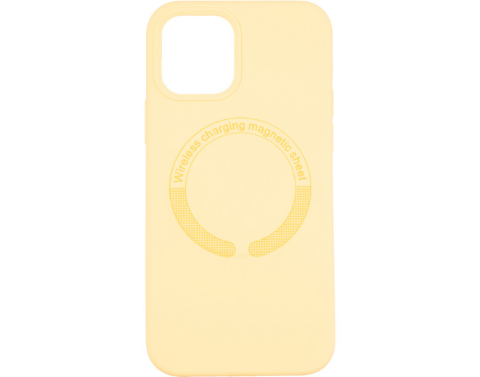 Чехол-силикон оригинал Full Soft Matte Case with MagSafe iPhone 14 Pro Max, Yellow
