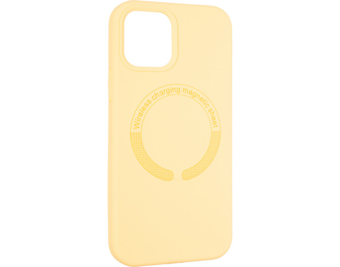 Чехол-силикон оригинал Full Soft Matte Case with MagSafe iPhone 14 Pro Max, Yellow