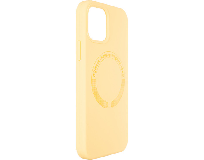 Чехол-силикон оригинал Full Soft Matte Case with MagSafe iPhone 14 Pro Max, Yellow