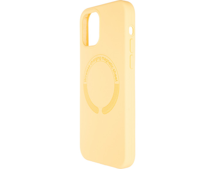 Чехол-силикон оригинал Full Soft Matte Case with MagSafe iPhone 14 Pro Max, Yellow
